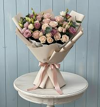 Букет цветов из:  Розы и Лизиантусы #REPLACE_PRED# Большие Парфенки