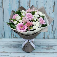 Букет цветов из:  Герберы, Альстромерии и Хризантемы в Большие Парфенки