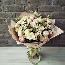 Букет цветов из:  Альстромерии, Розы и Хризантемы в Большие Парфенки