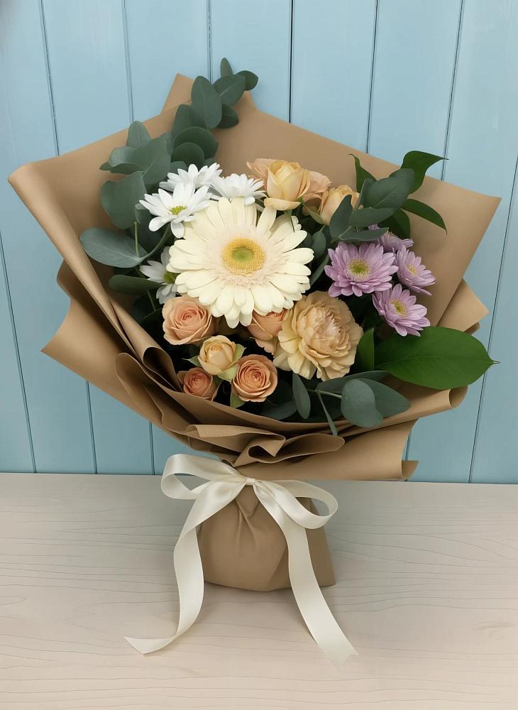 Букет цветов из: Герберы и Хризантемы в Большие Парфенки