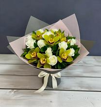 Букет цветов из:  Орхидеи и Розы в Большие Парфенки