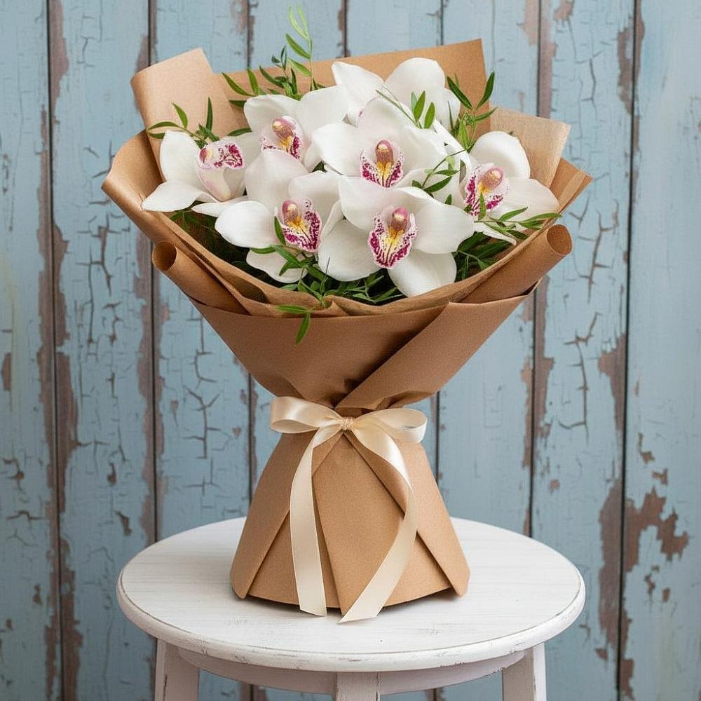 Букет цветов из: Орхидеи и Розы в Большие Парфенки