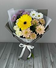 Букет цветов из:  Розы, Герберы и Хризантемы в Большие Парфенки