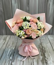 Букет цветов из:  Гвоздики, Розы и Хризантемы в Большие Парфенки
