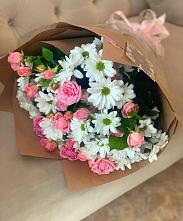 Букет цветов из:  Розы и Хризантемы в Большие Парфенки