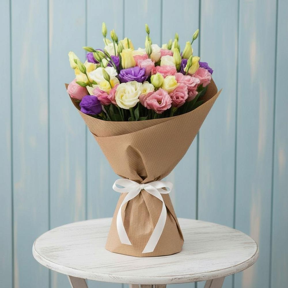 Букет цветов из: Лизиантусы в Большие Парфенки