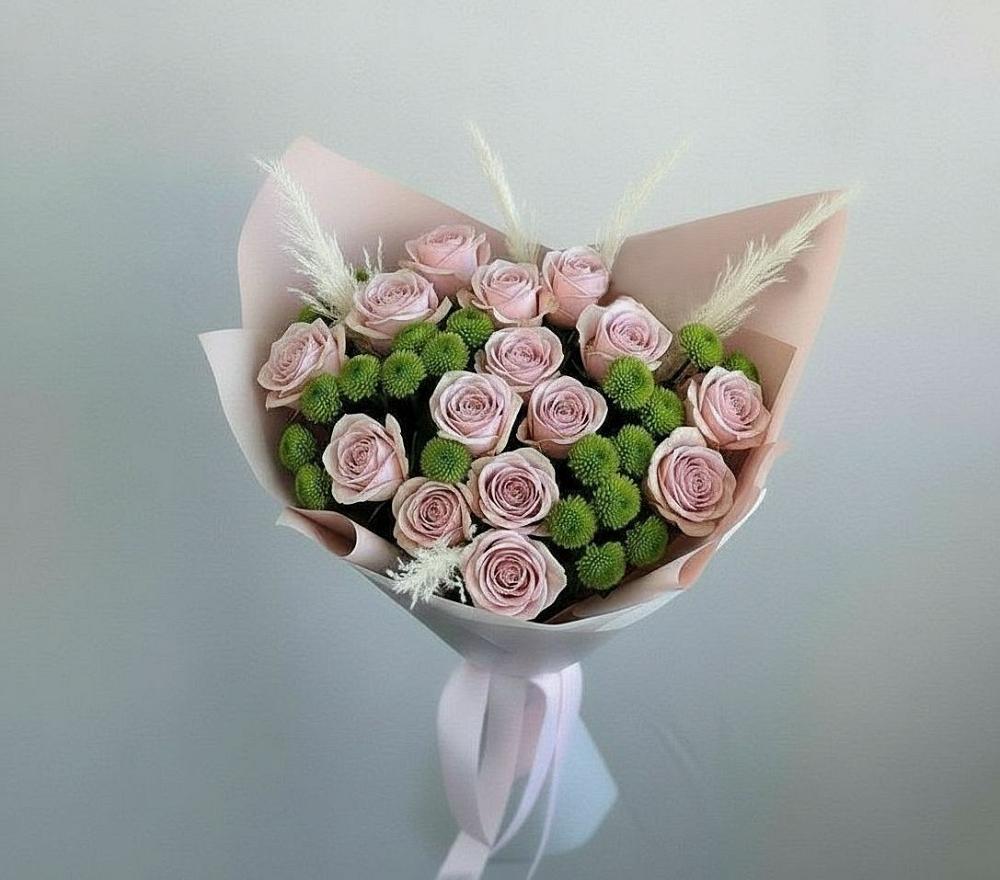 Букет цветов из: Розы и Хризантемы в Большие Парфенки