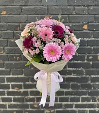 Букет цветов из:  Герберы и Хризантемы в Большие Парфенки
