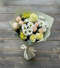 Букет цветов из:  Альстромерии, Розы и Хризантемы в Большие Парфенки