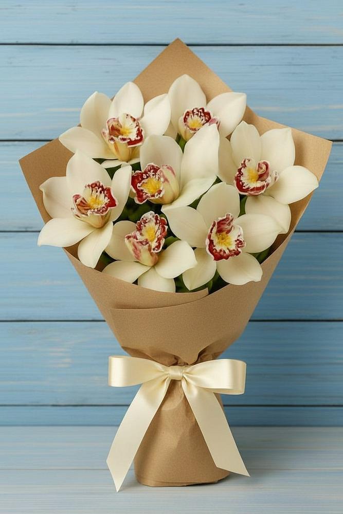 Букет цветов из: Орхидеи и Розы в Большие Парфенки