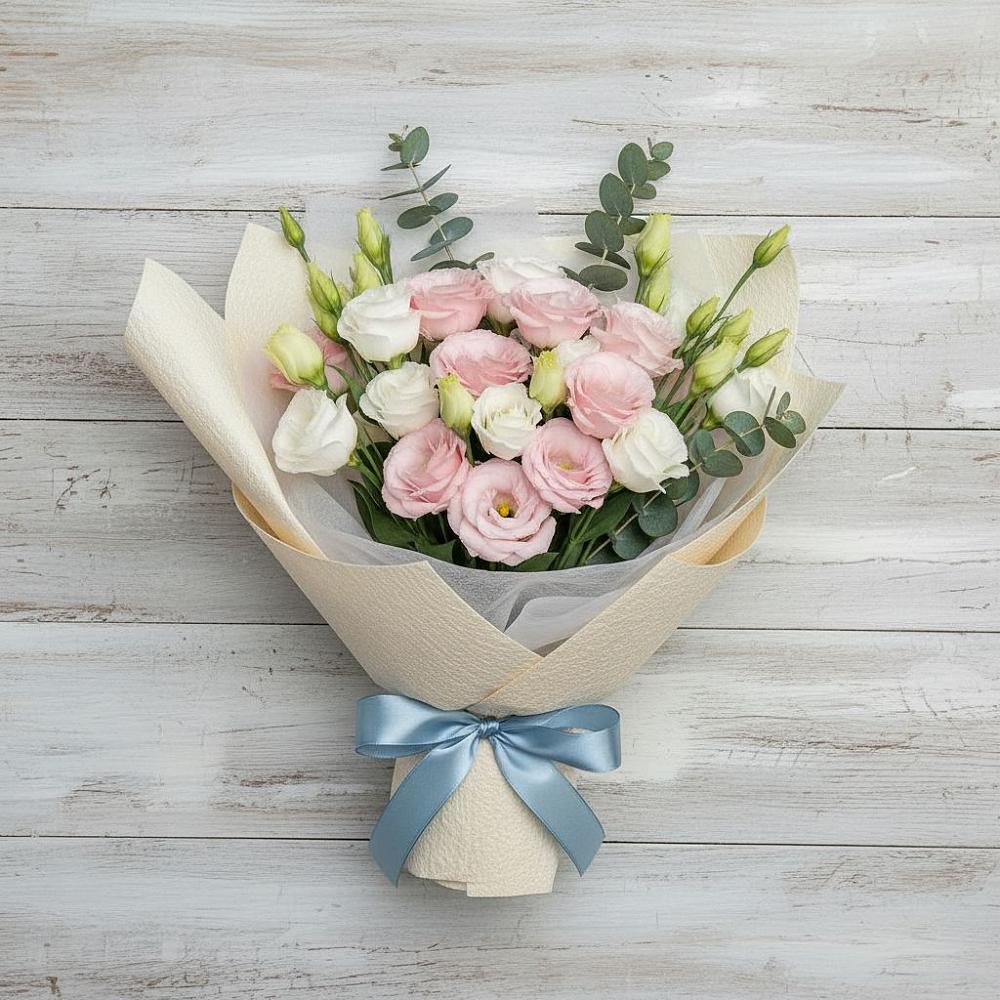 Букет цветов из: Лизиантусы в Большие Парфенки